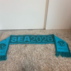Seattle 2026 World Cup host city fan scarf, 60” long,